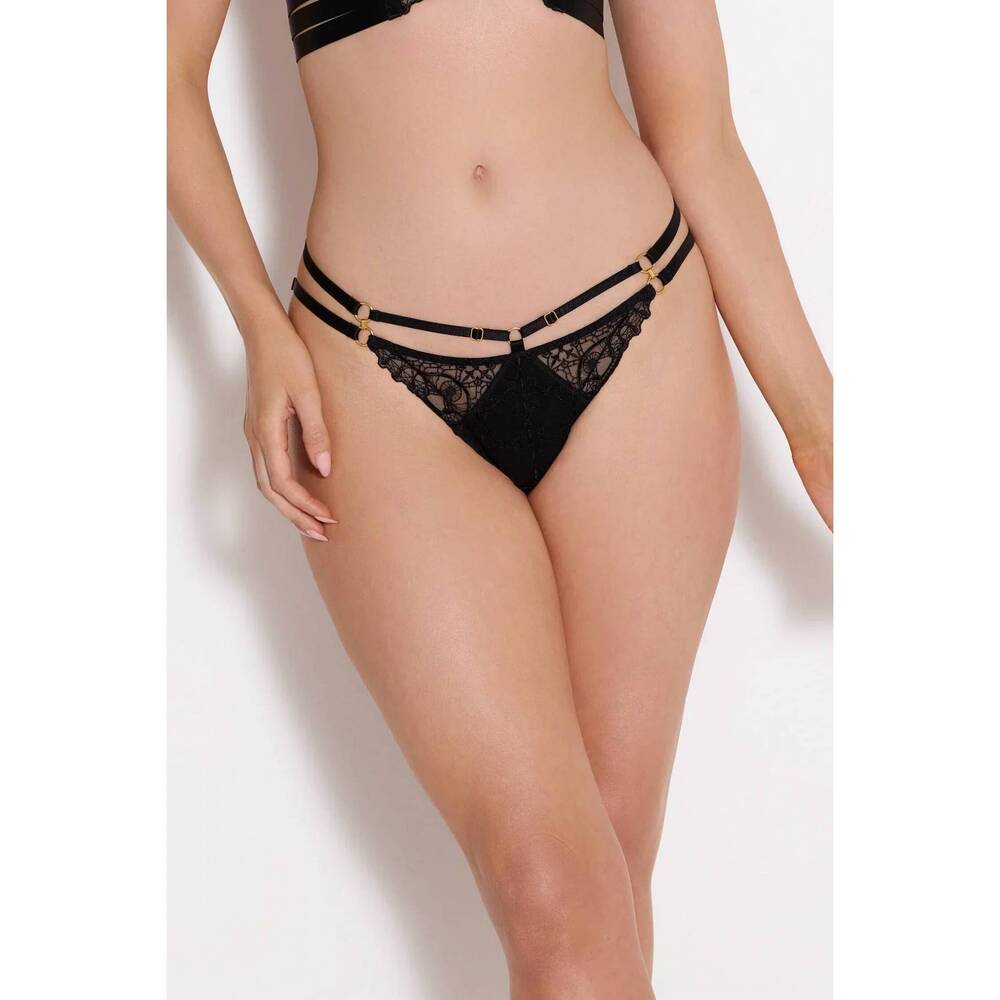 NEW BORDELLE mari open back brief in black